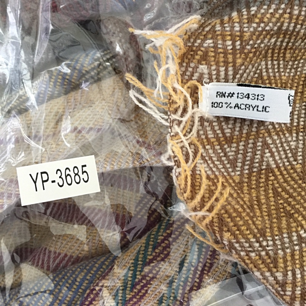 Only 1 Left!! Plaid Ruana With Pockets Poncho Wrap - Picture 6 of 7